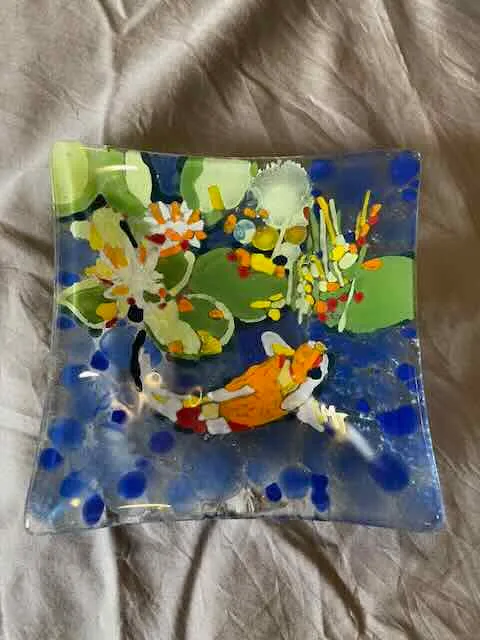 Koi in pond